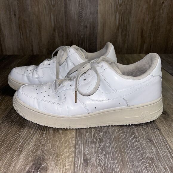 Nike Men’s US Size 9 Air Force 1 Low Triple White Shoes 315122-111 Repainted - Picture 7 of 15